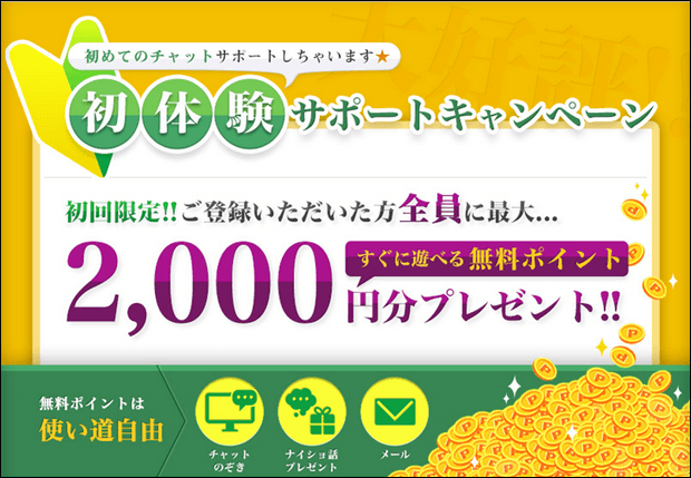 チャットピアの無料登録